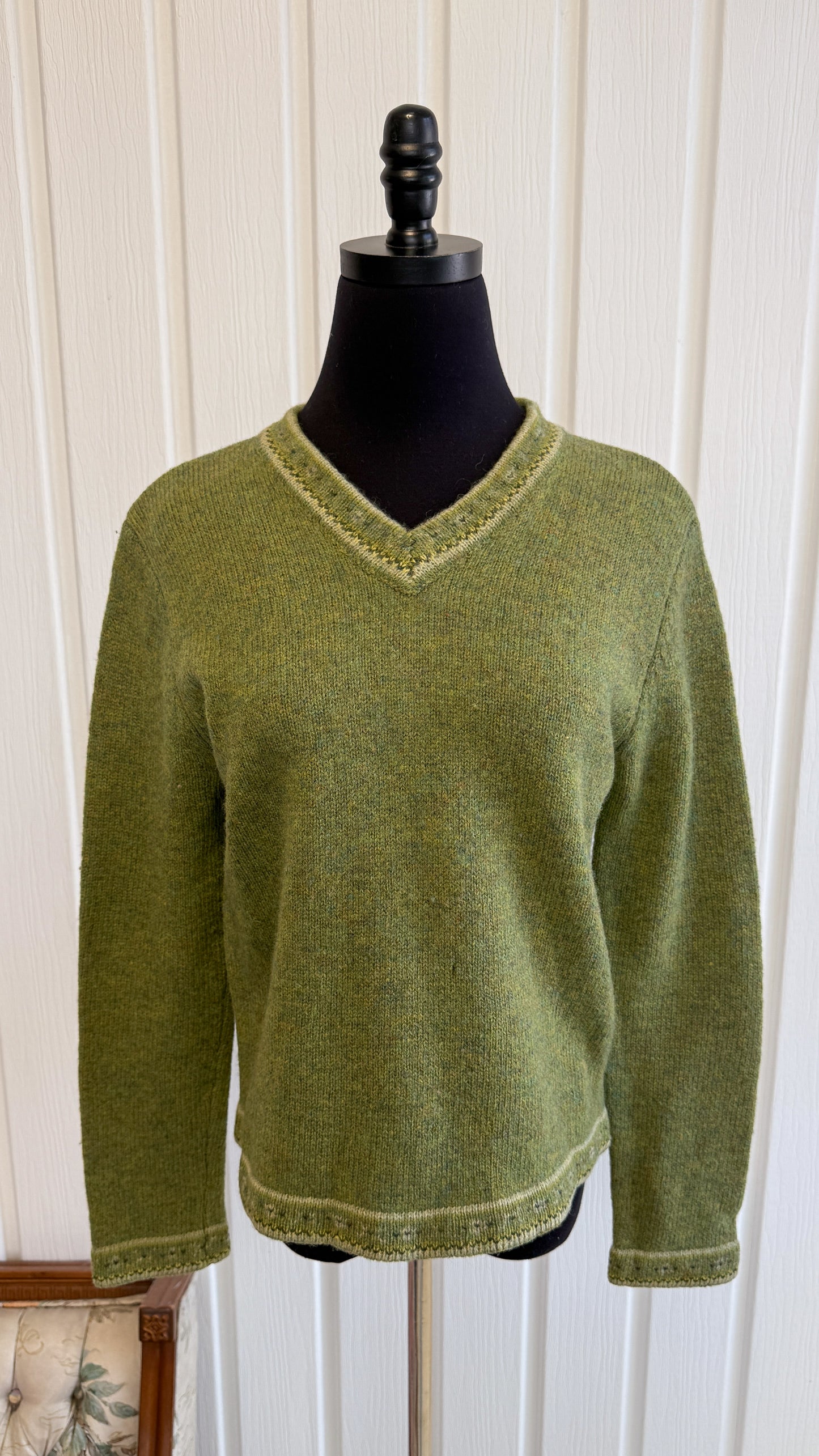 Chandail en lainage vert- small