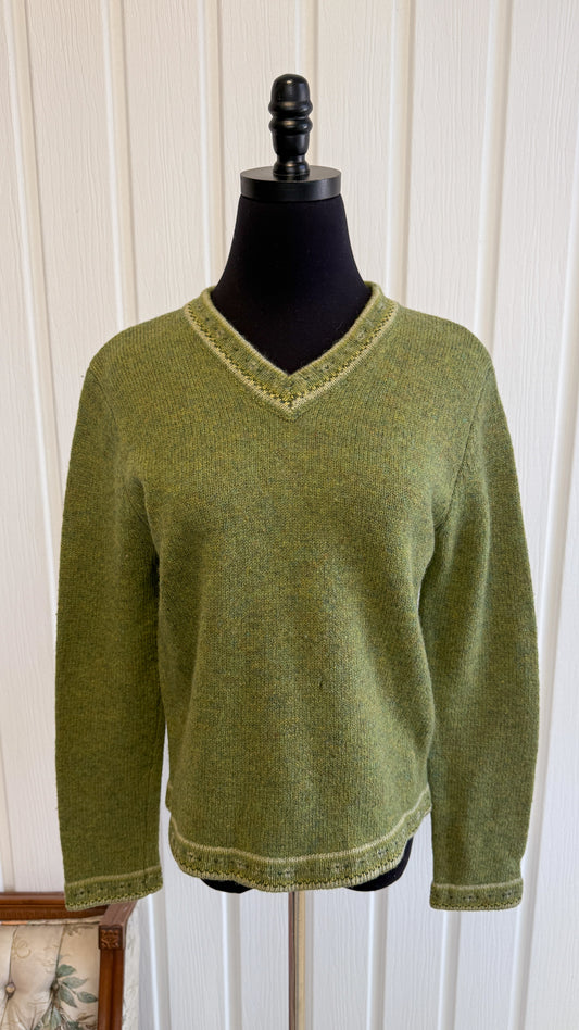 Chandail en lainage vert- small