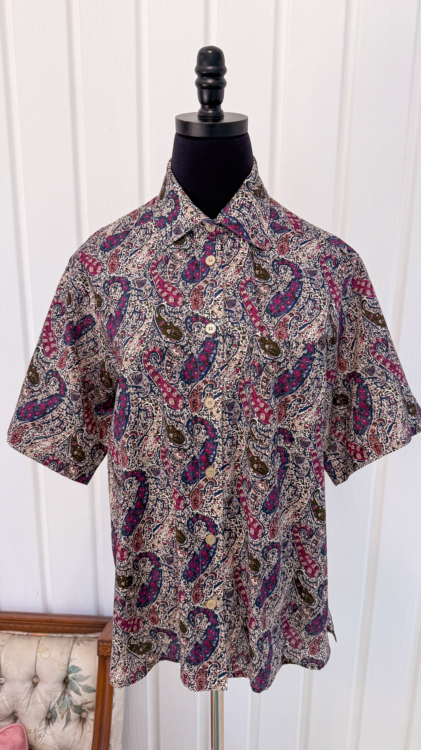 Chemisier beige motifs paisley- medium