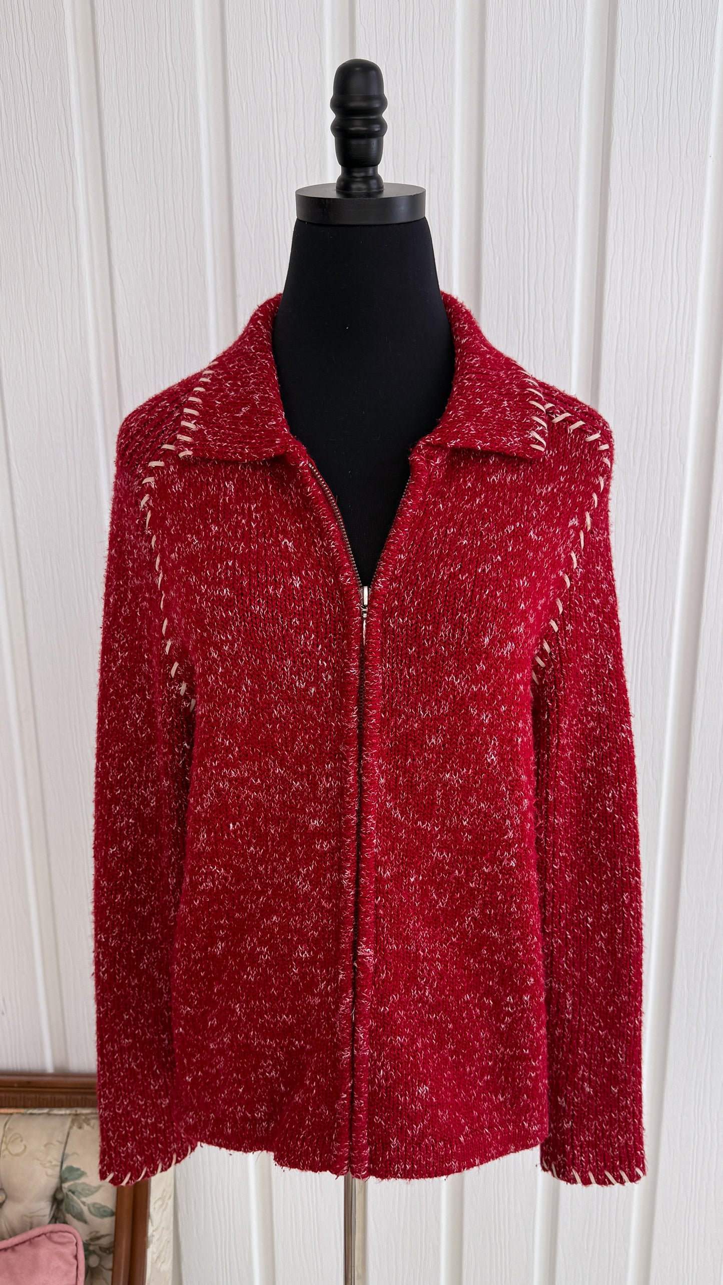 Veste en tricor rouge- medium