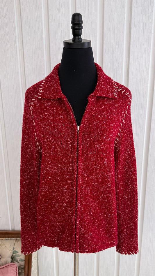 Veste en tricor rouge- medium