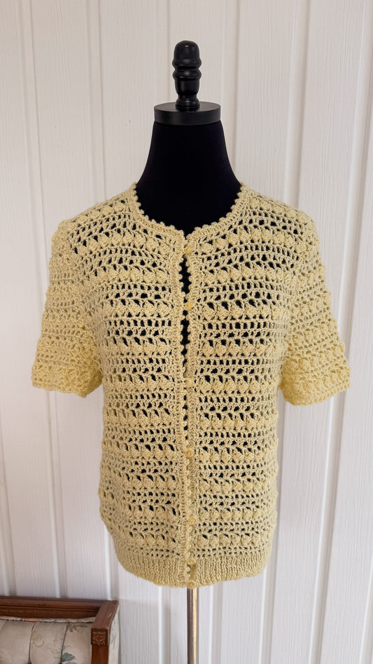T-shirt en tricot jaune - small