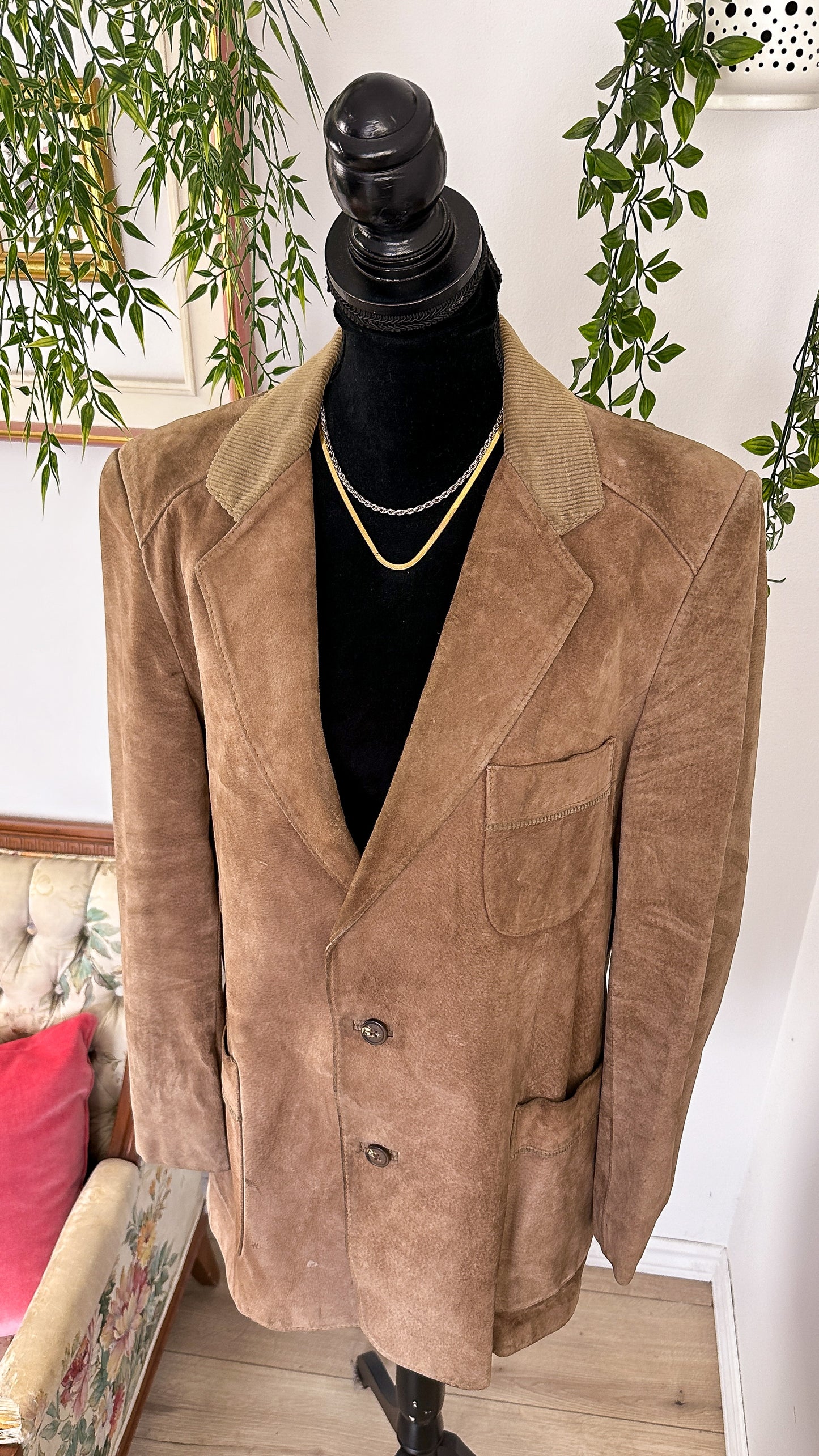 Manteau en suède beige - large
