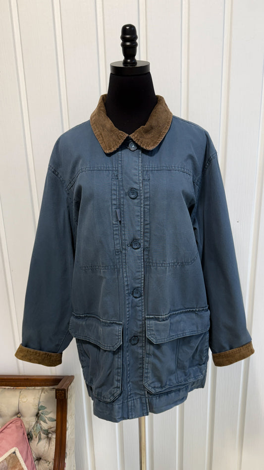 Manteau en coton bleu- large