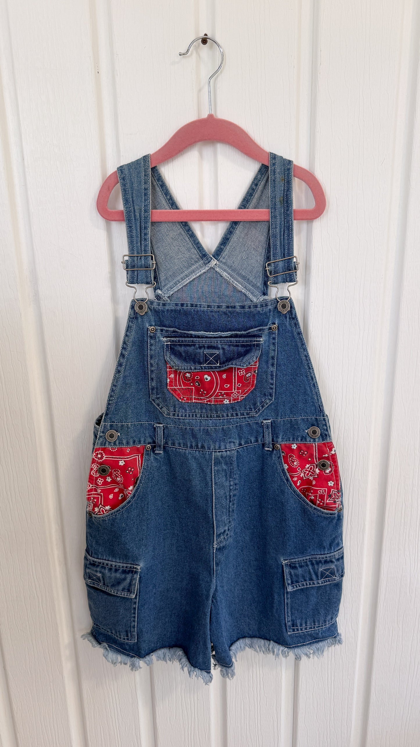 Enfants- salopette-short motifs bandanas - 8ans