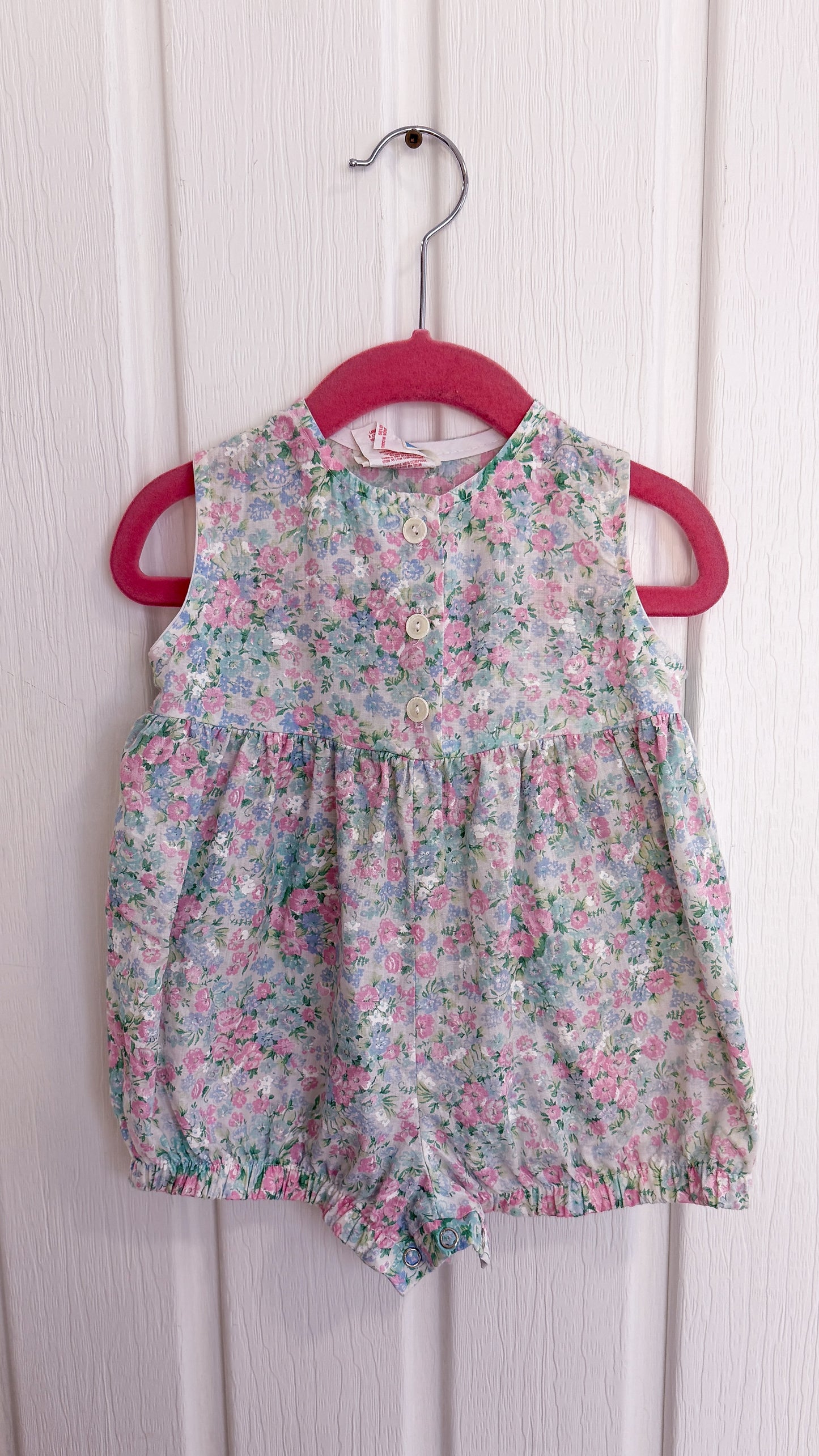 Enfants- Onepiece blanc fleuris- 12m
