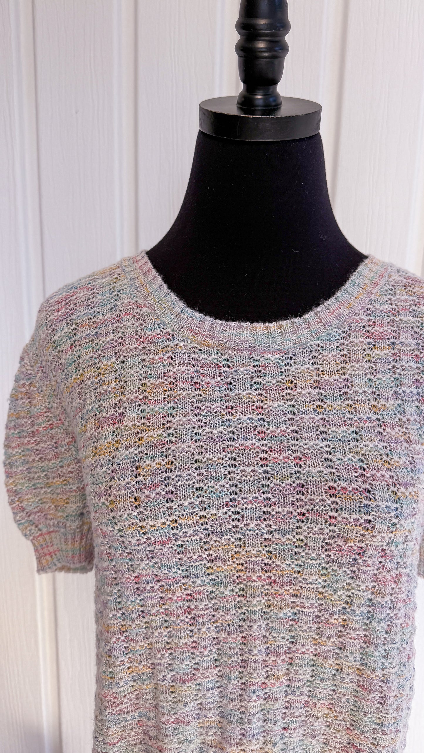 T-shirt en tricot moucheté pastel- small