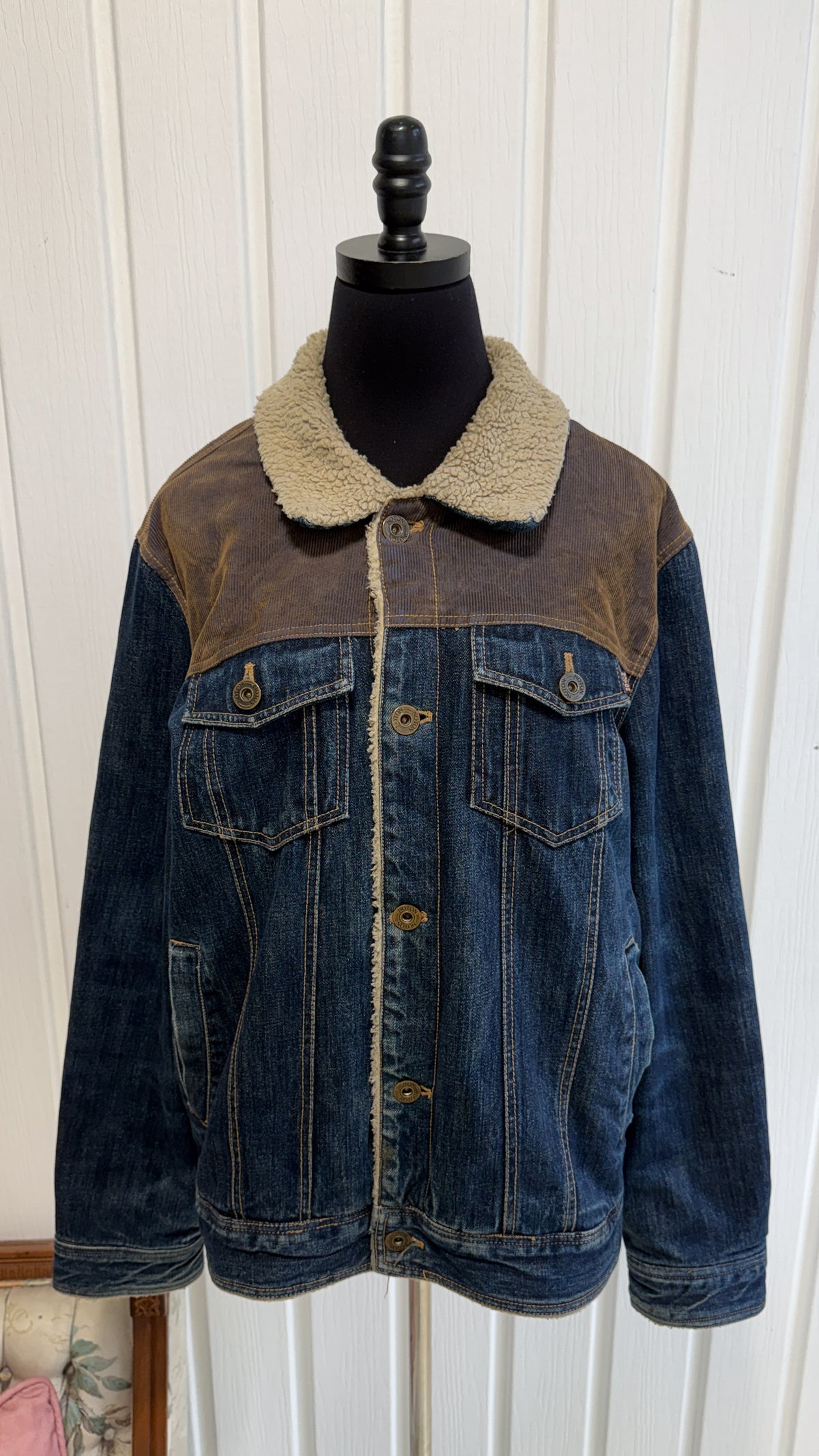 Veste en jeans doublée- large