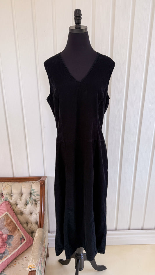 Robe en corduroy noir- large