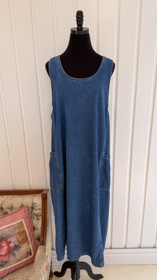 Robe trapèze en jeans - taille plus