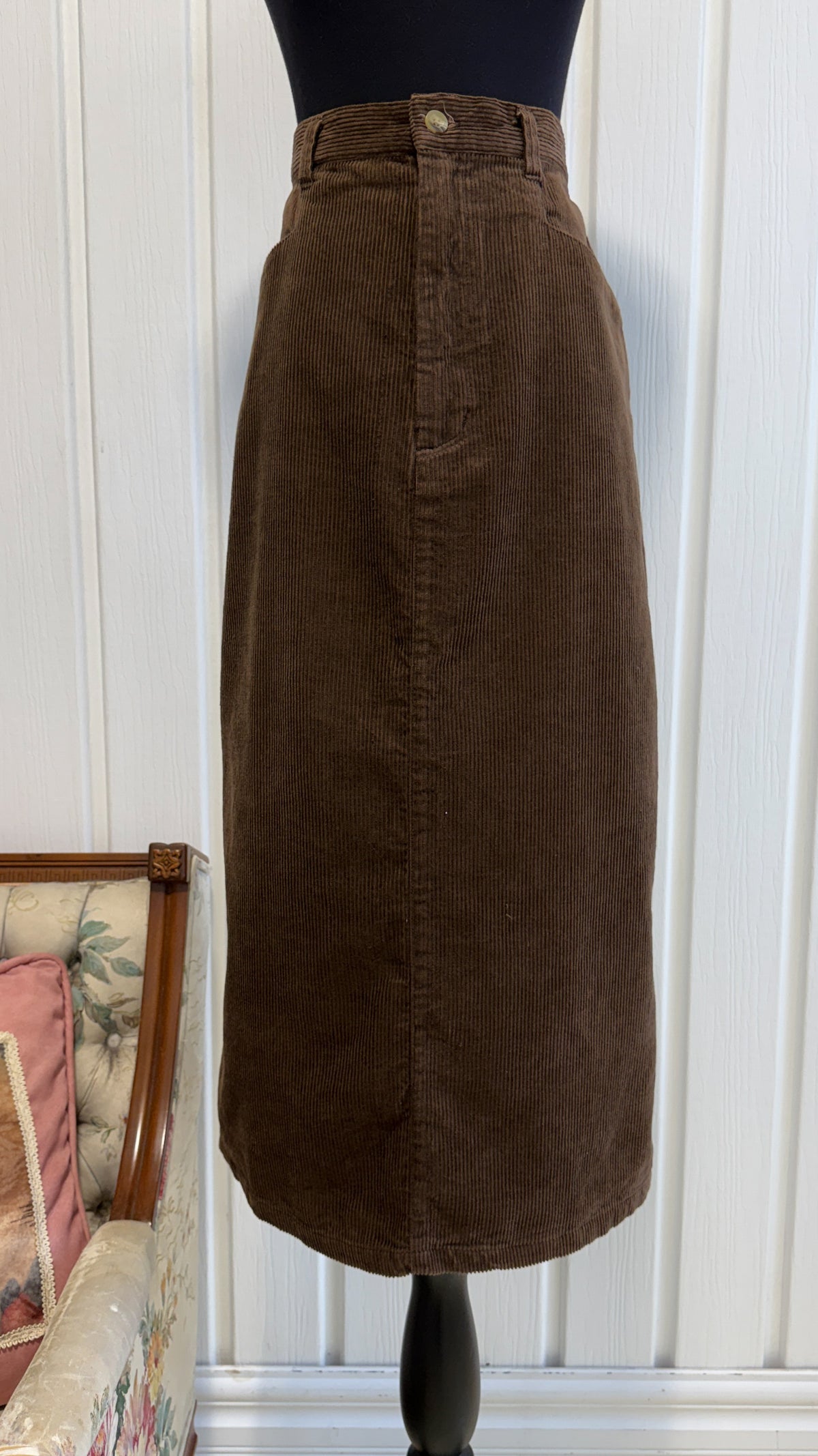 Jupe en corduroy brun- medium