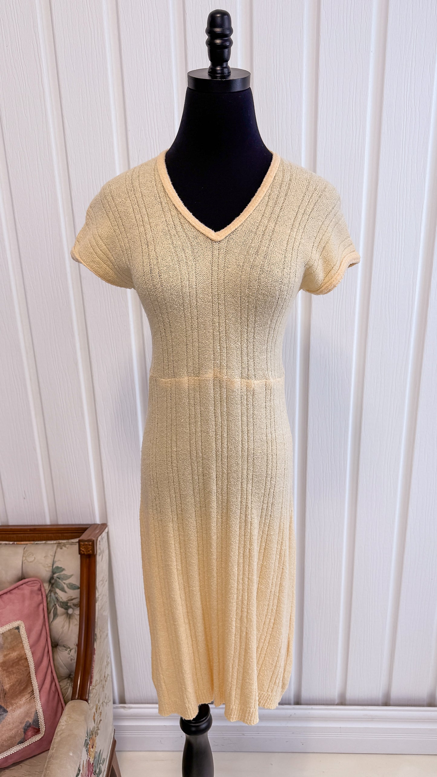 Robe en tricot jaune- small
