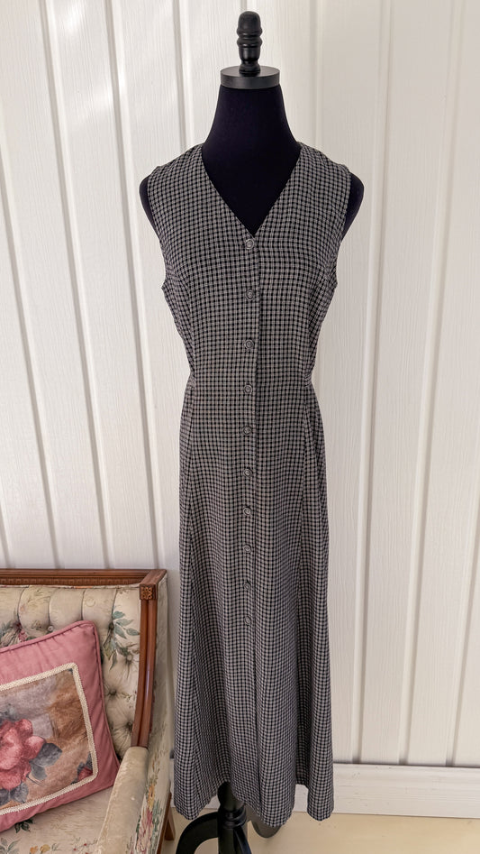 Robe chemisier carreauté noir et blanc- medium