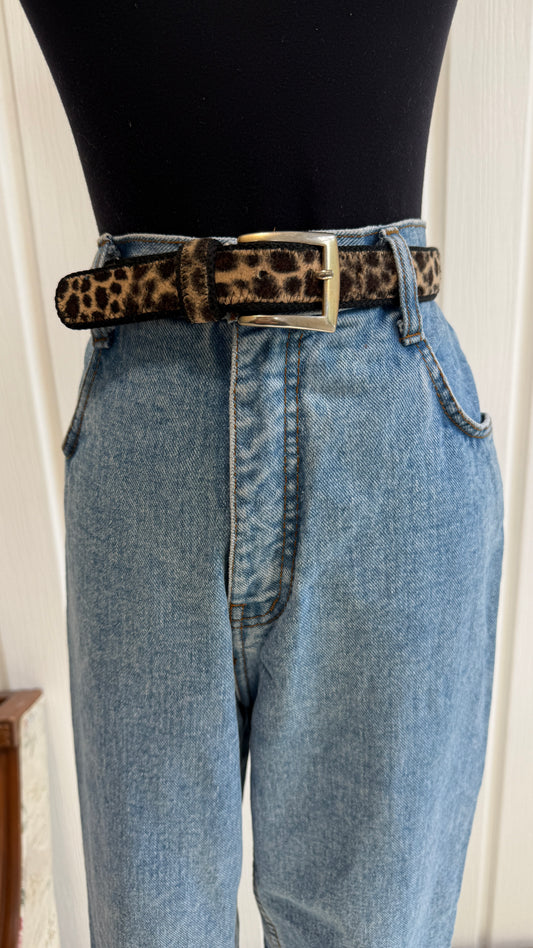 Ceinture en velours léopard- small