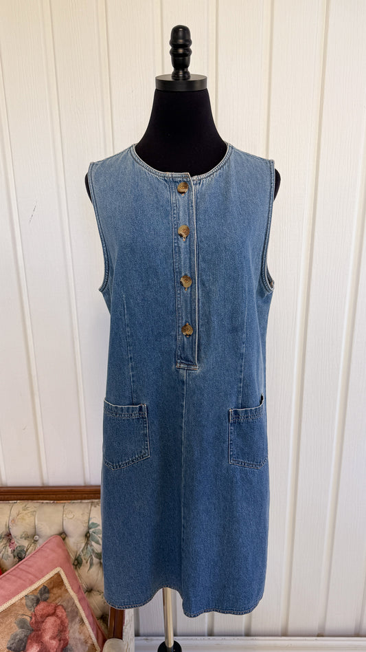 Robe trapèze en denim- large