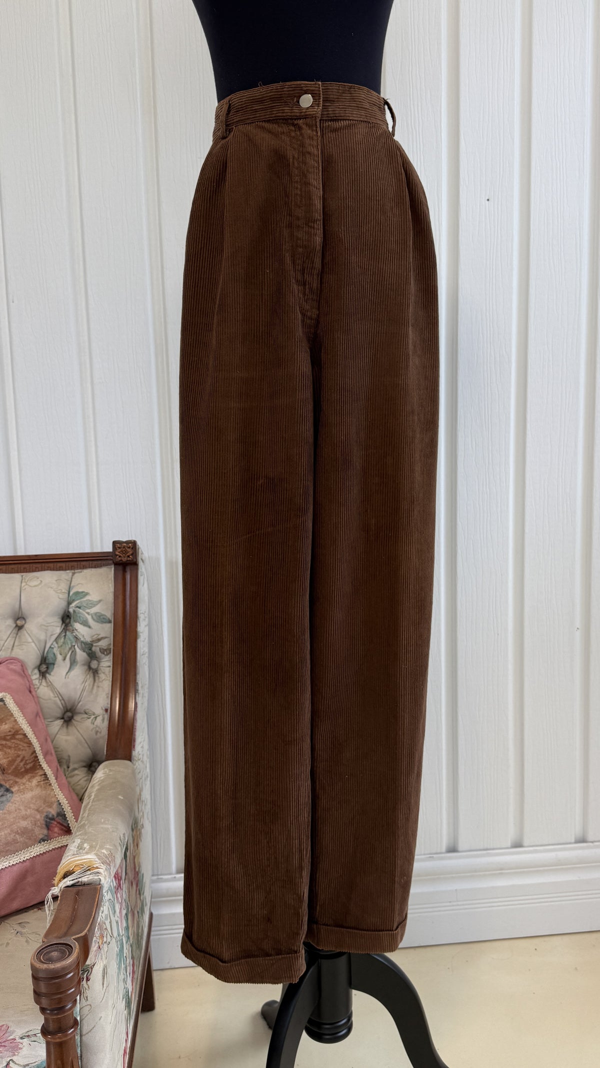 Pantalons brun en corduroy- large