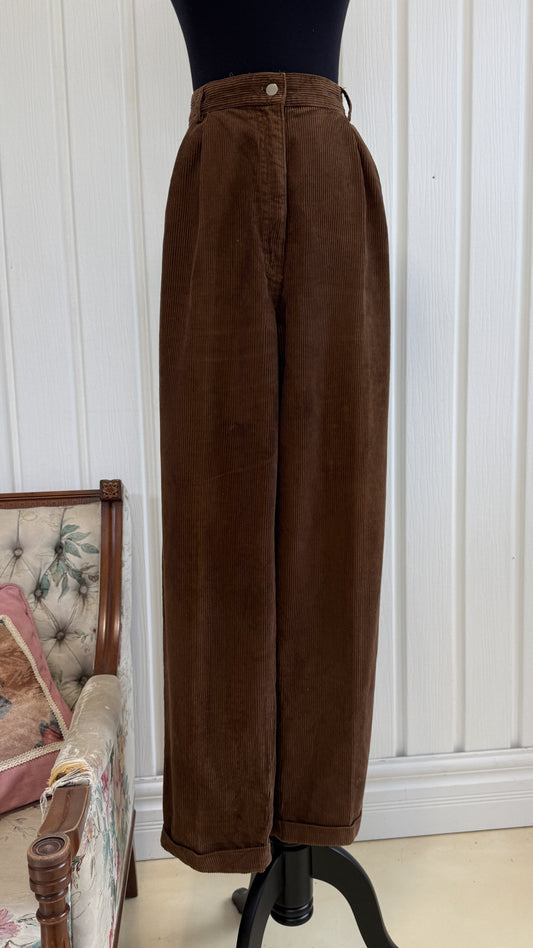 Pantalons brun en corduroy- large