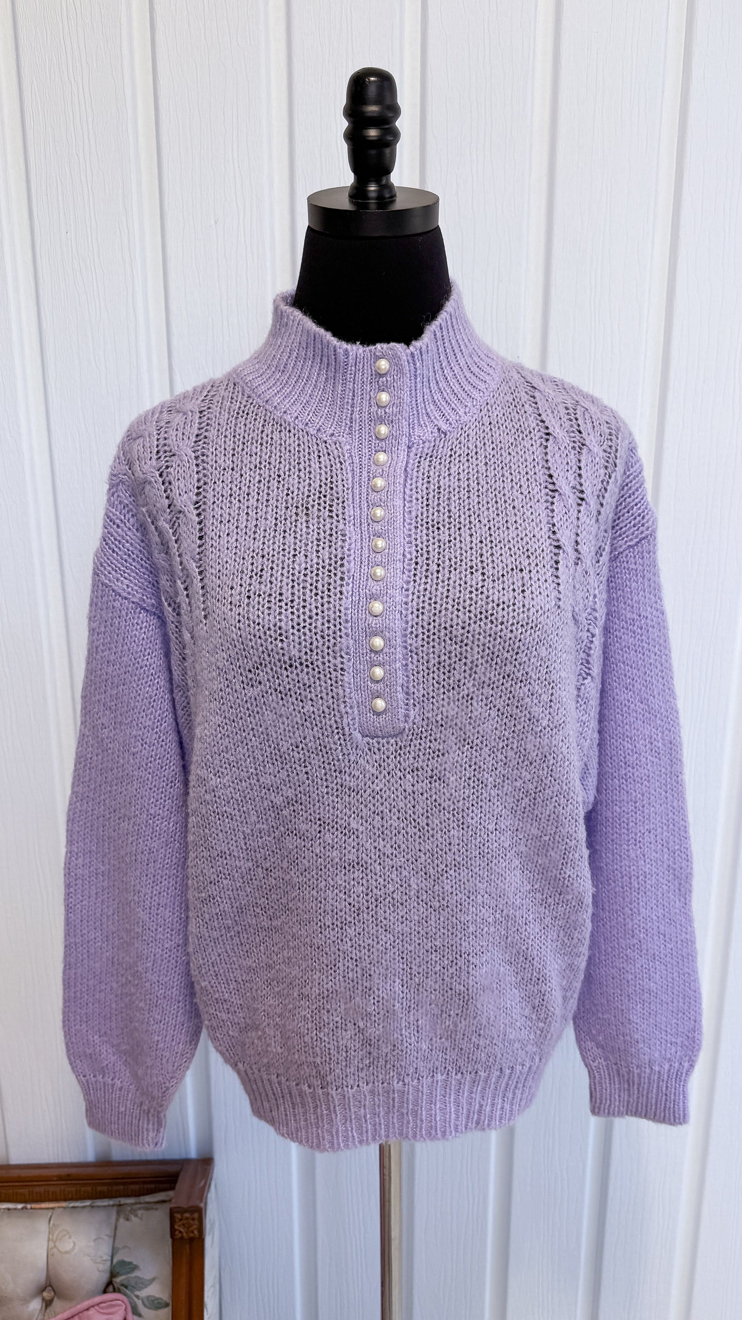 Chandial en tricot lilas- medium