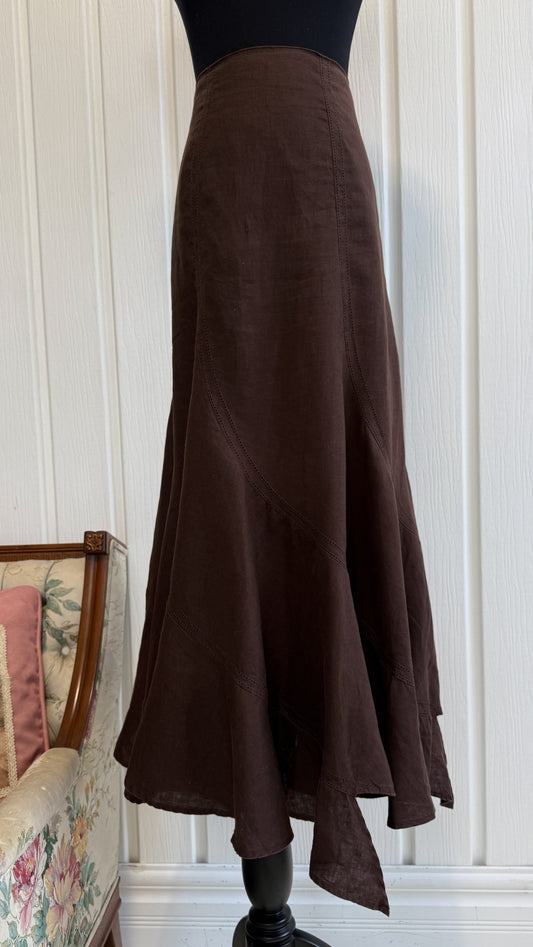 Jupe en lin brune- x-large