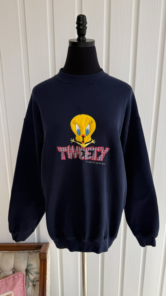Chandail crewneck marine Tweety- large