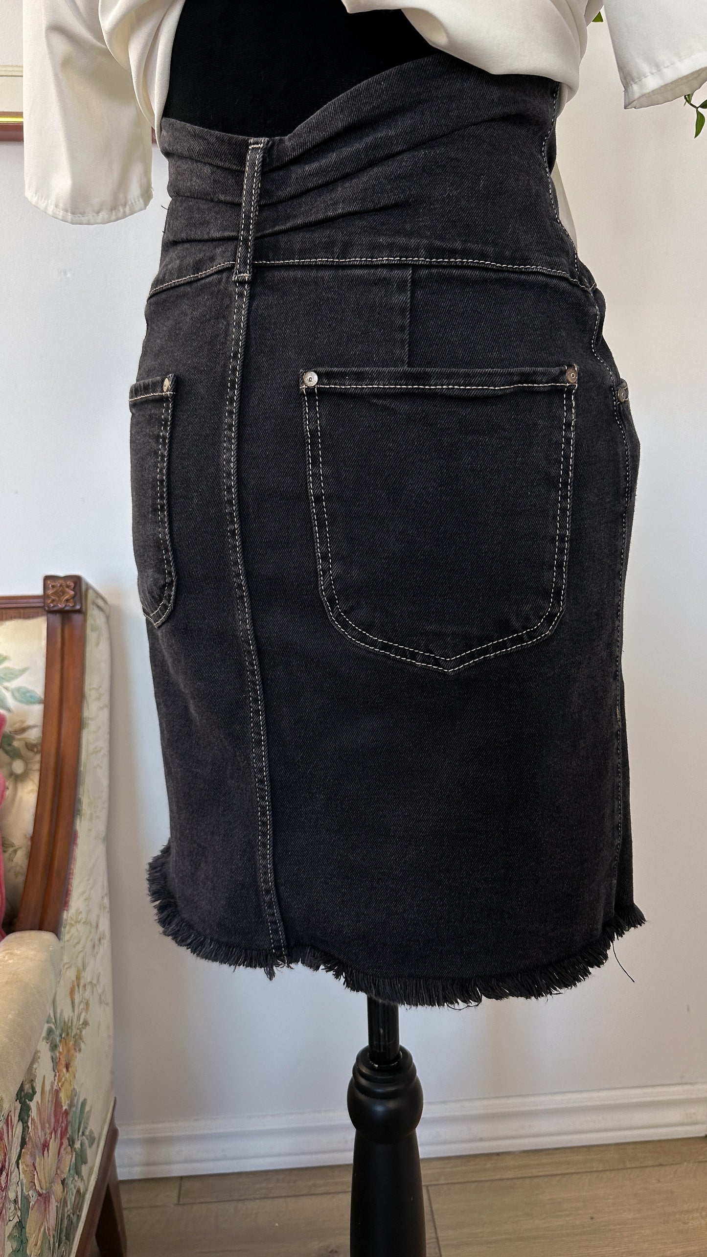 Jupe en jeans noir Zara- x-small