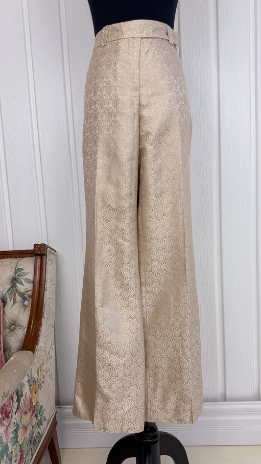 Gold patterned pants - wide