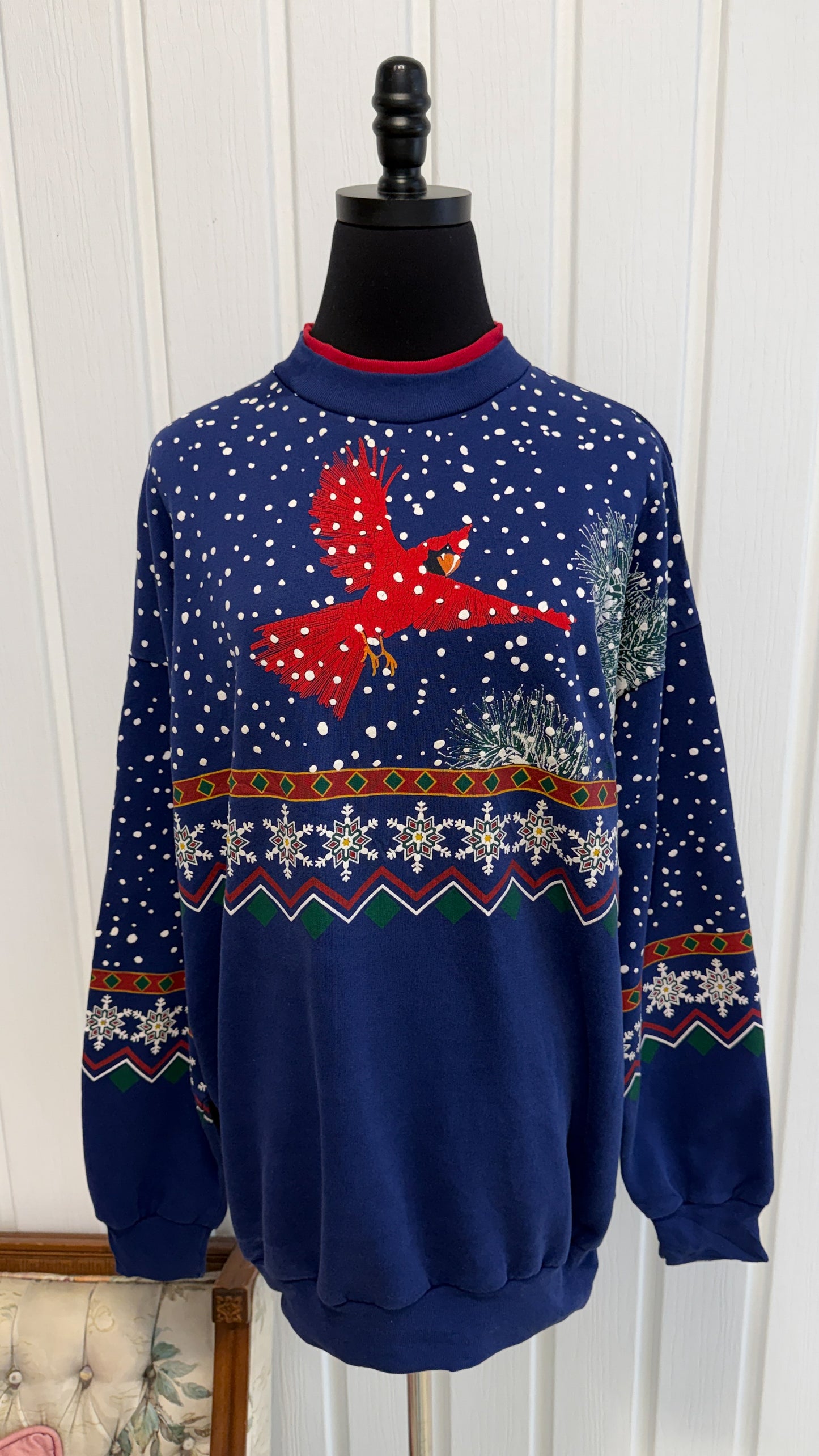 Chandail crewneck marine cardinal- large