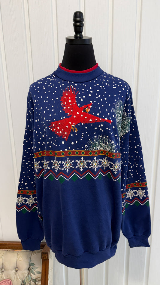 Chandail crewneck marine cardinal- large