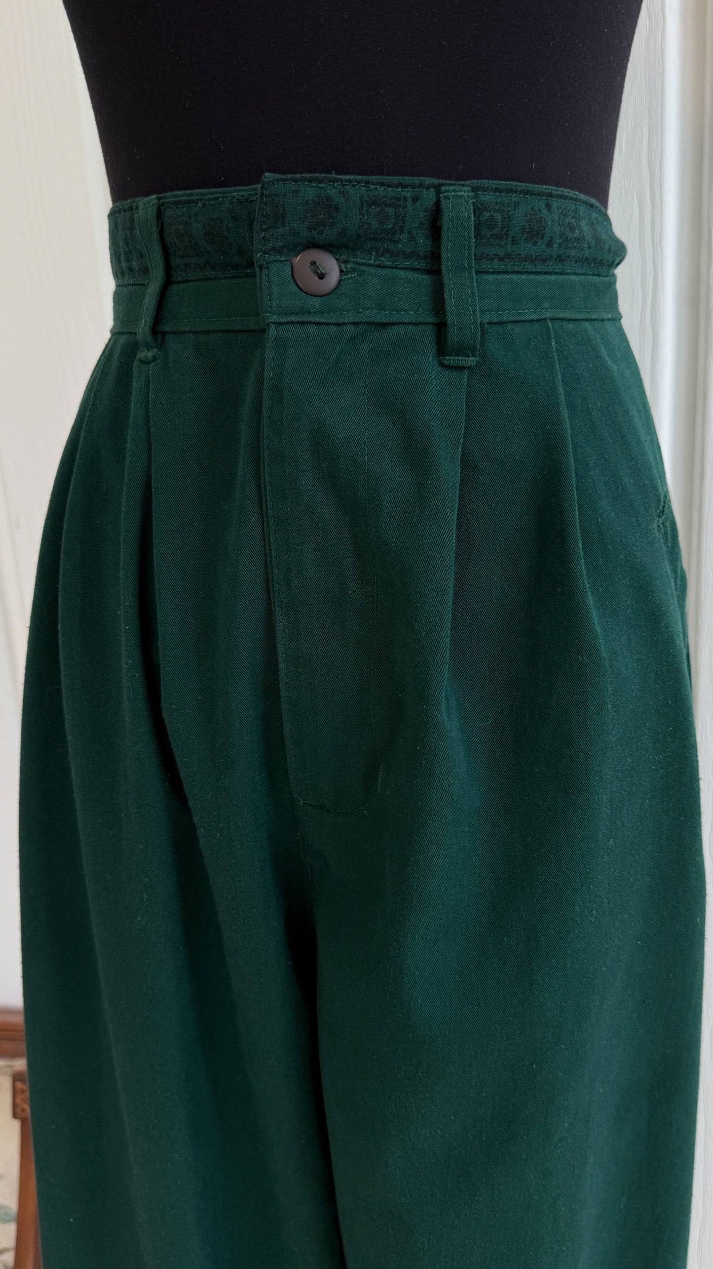 Pantalons/trouser vert fôret- medium
