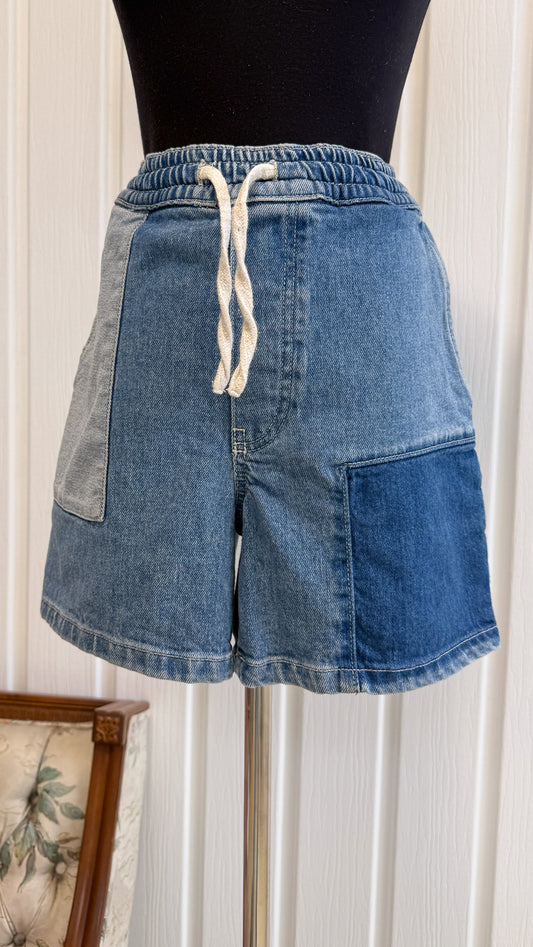 Shorts en jeans patchs- large