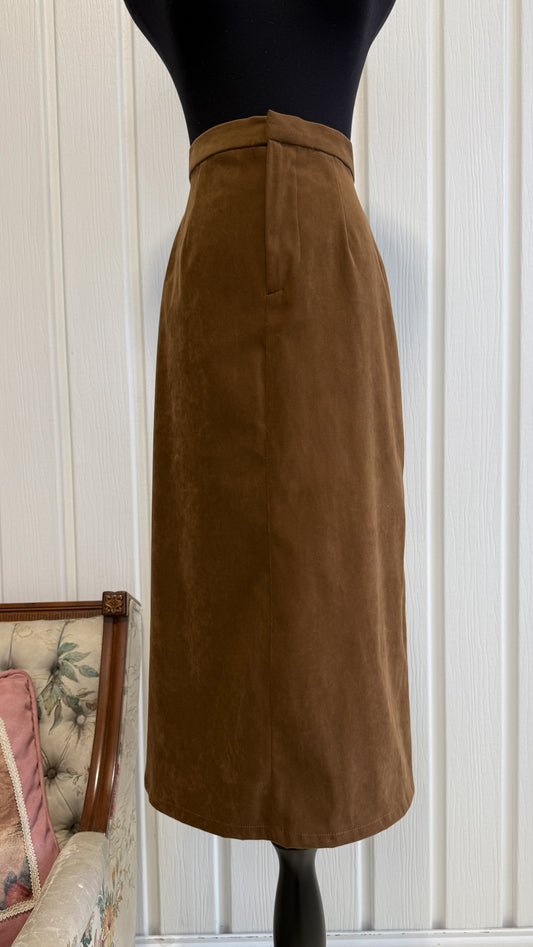 Jupe droite caramel- medium