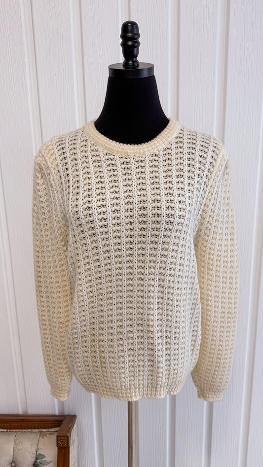 Chandail tricot crème- small