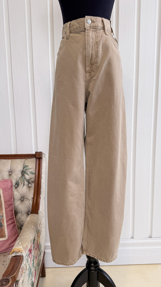 Jeans barrel beige Gap- large