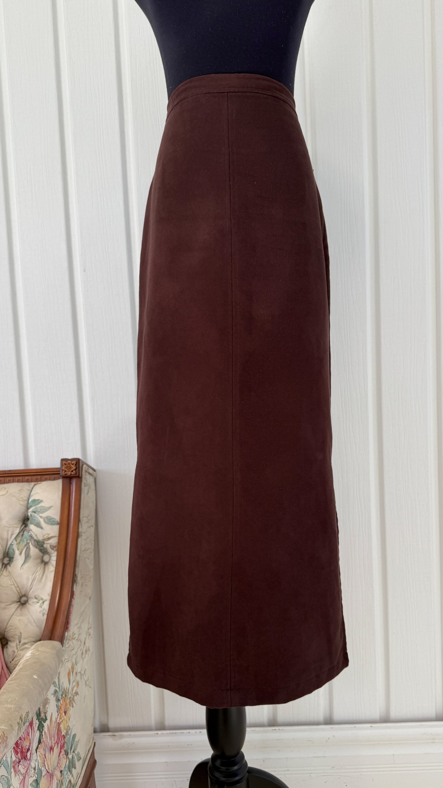 Jupe en faux suède brune- medium