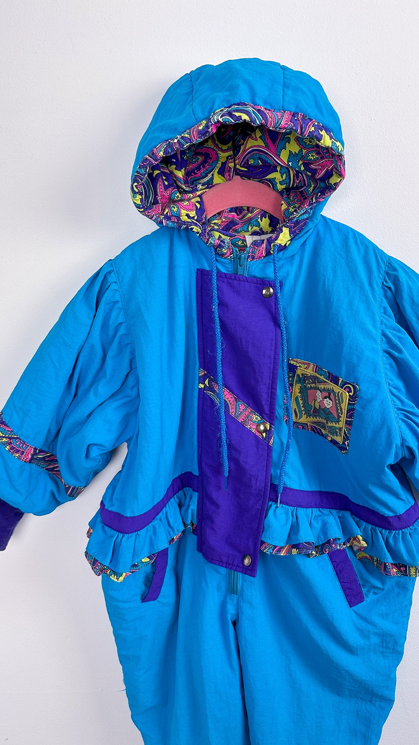Children - blue and purple jumpsuit/coat - 3 years old