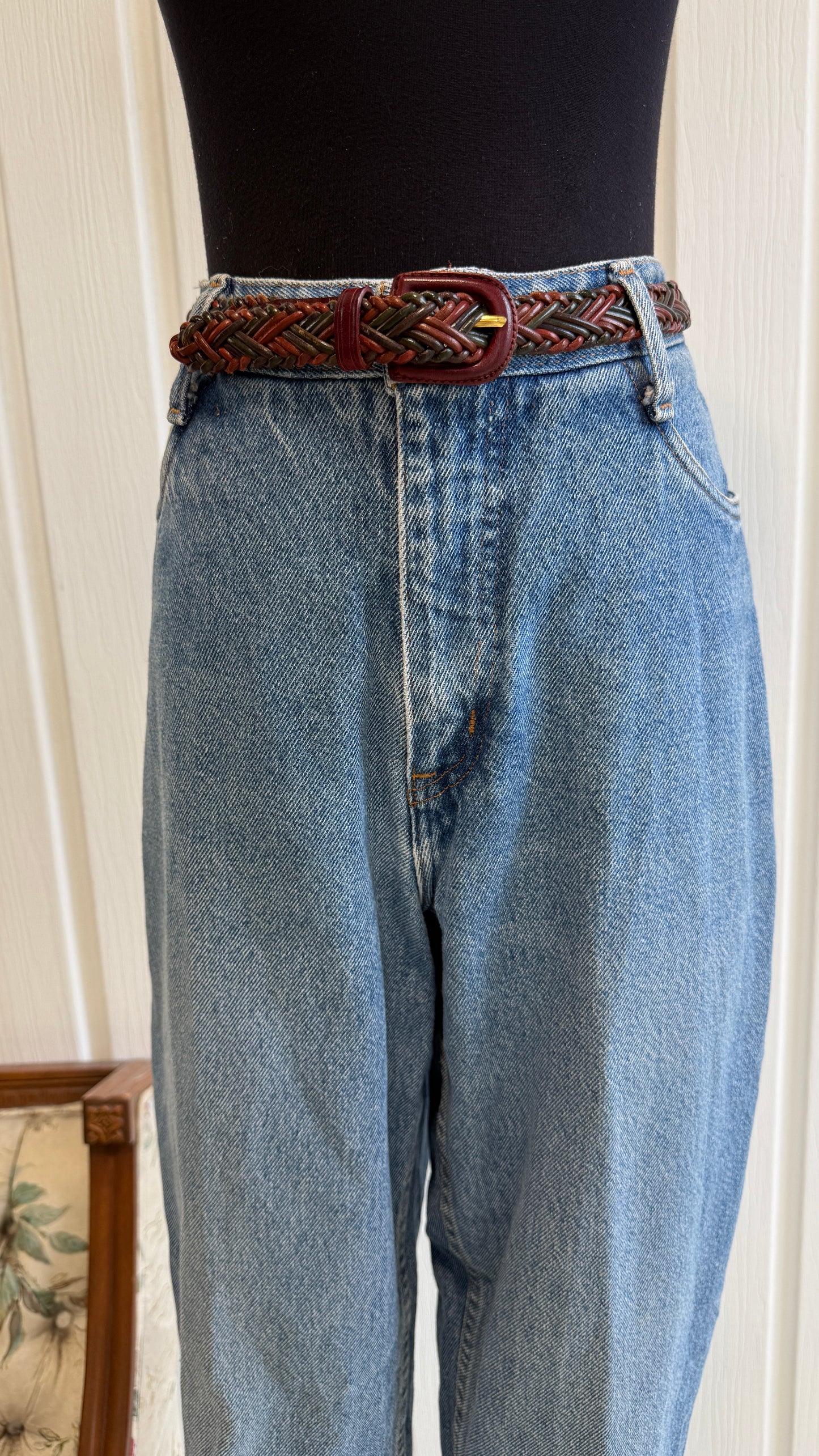 Ceinture en cuir tressé- small/medium