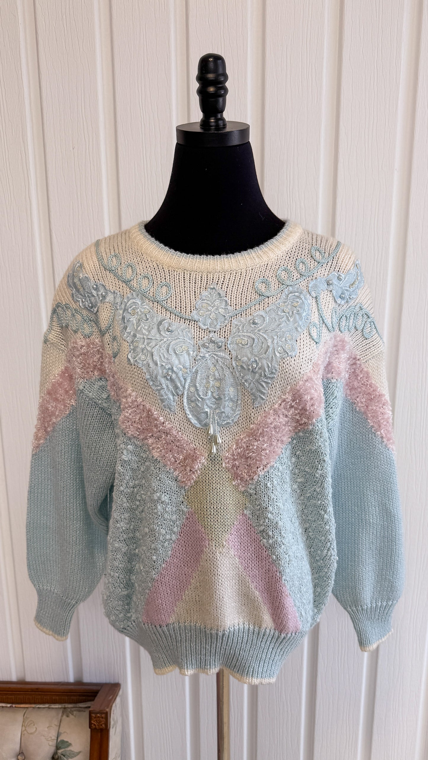 Chandail tricot pastel- large