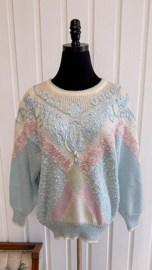 Chandail tricot pastel- large