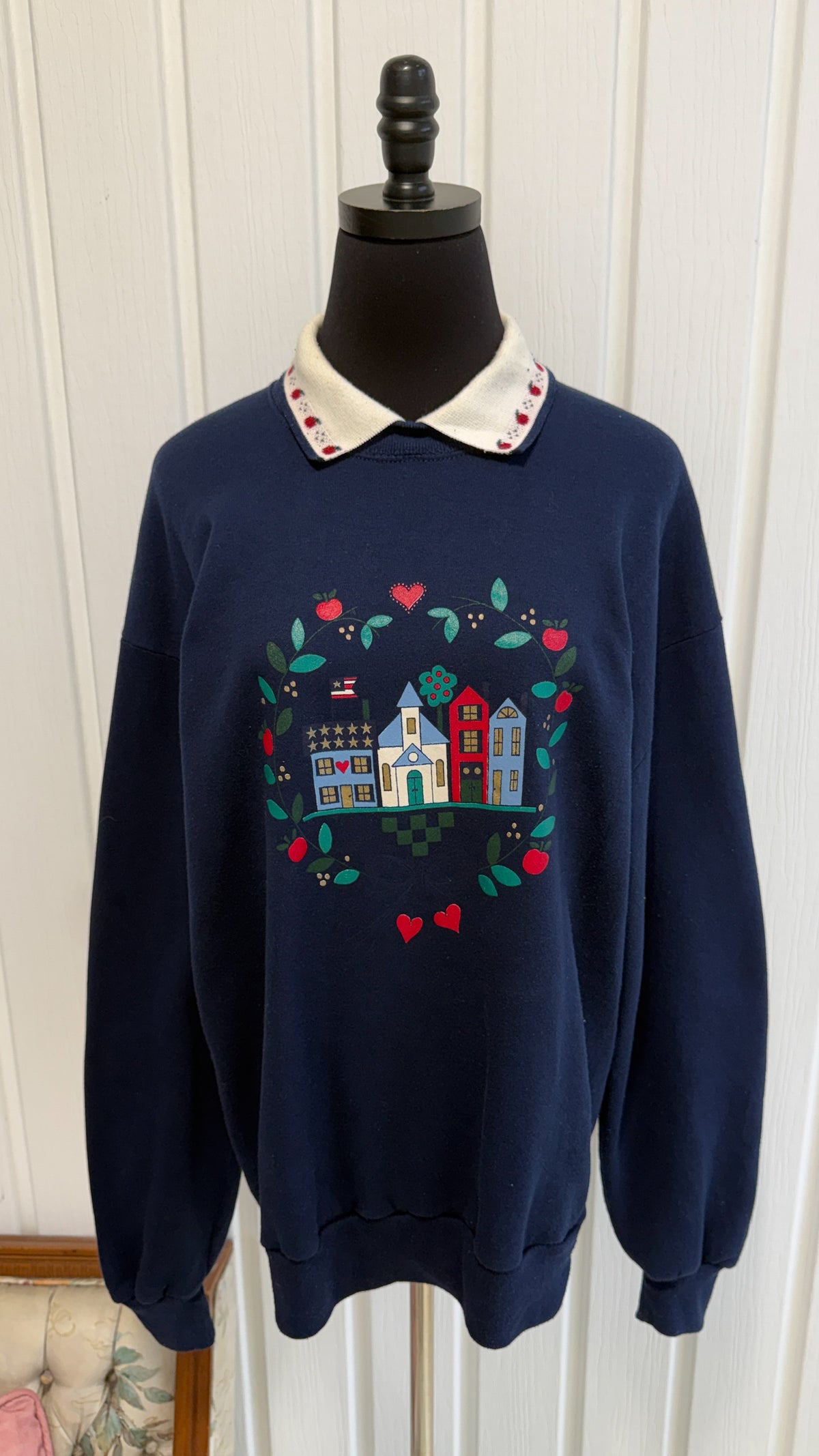 Chandail crewneck marine village- large