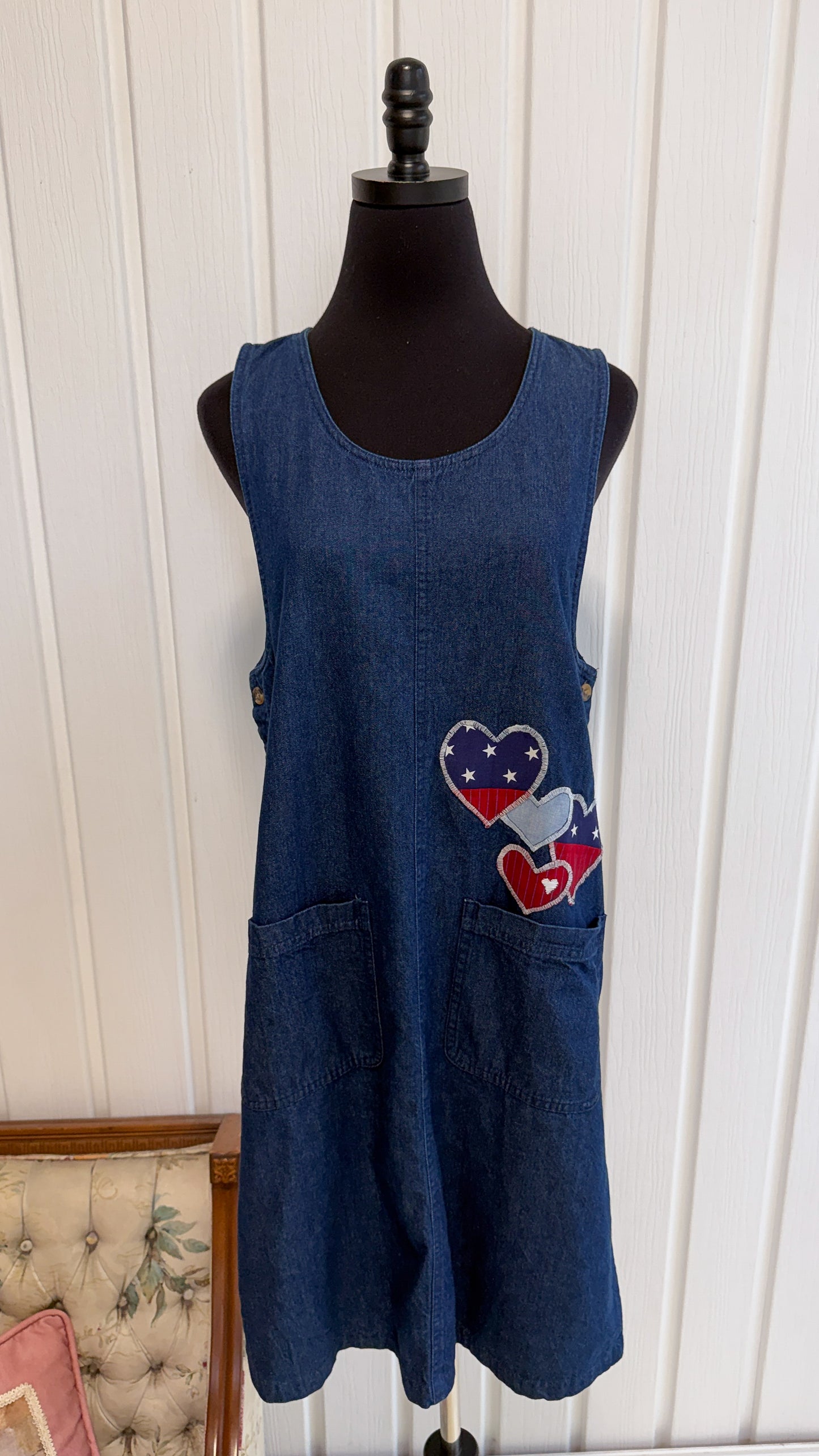 Robe en jeans cœurs- medium