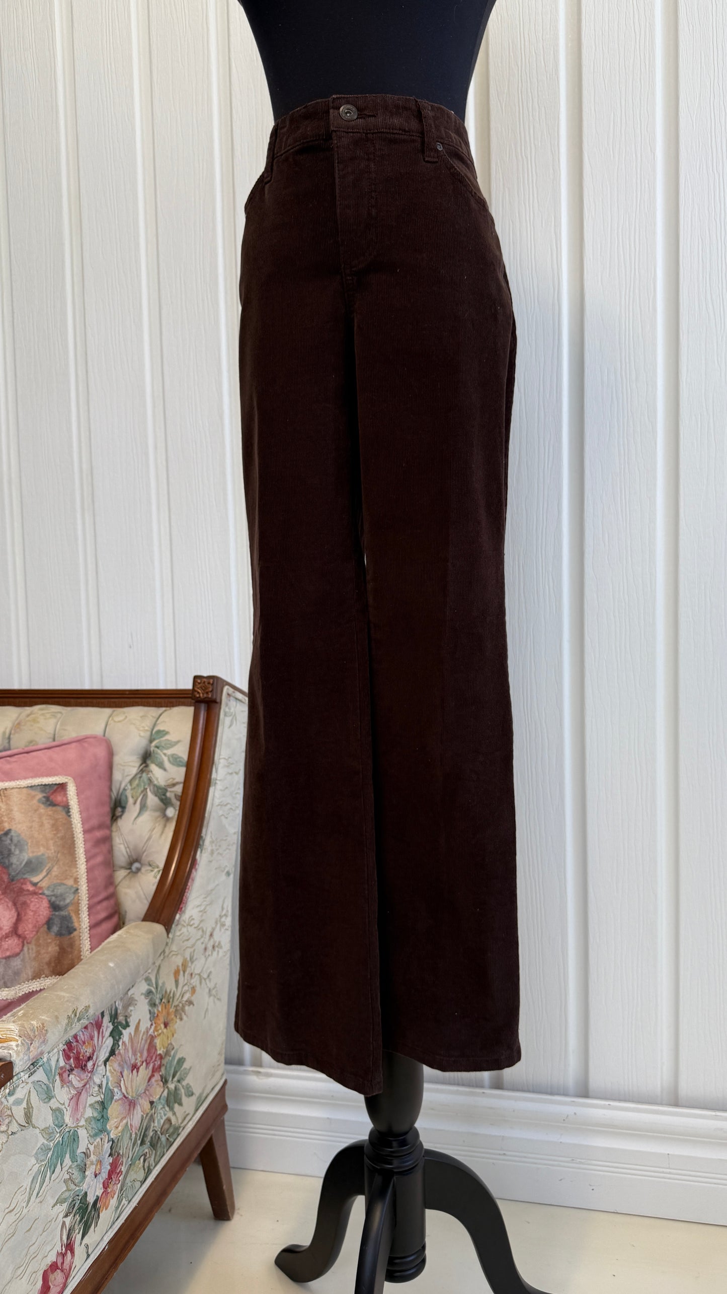 Pantalon corduroy brun foncé- medium