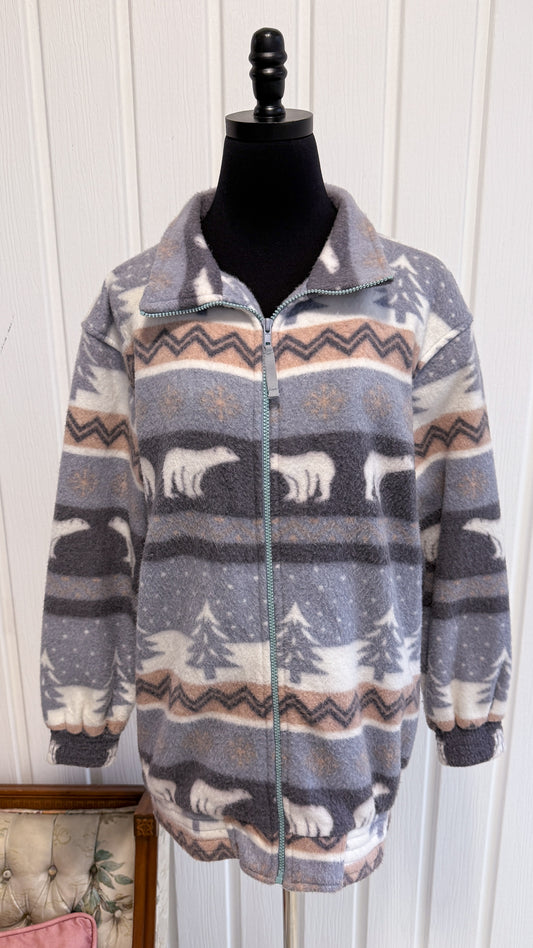 Veste en polar ours polaire- large