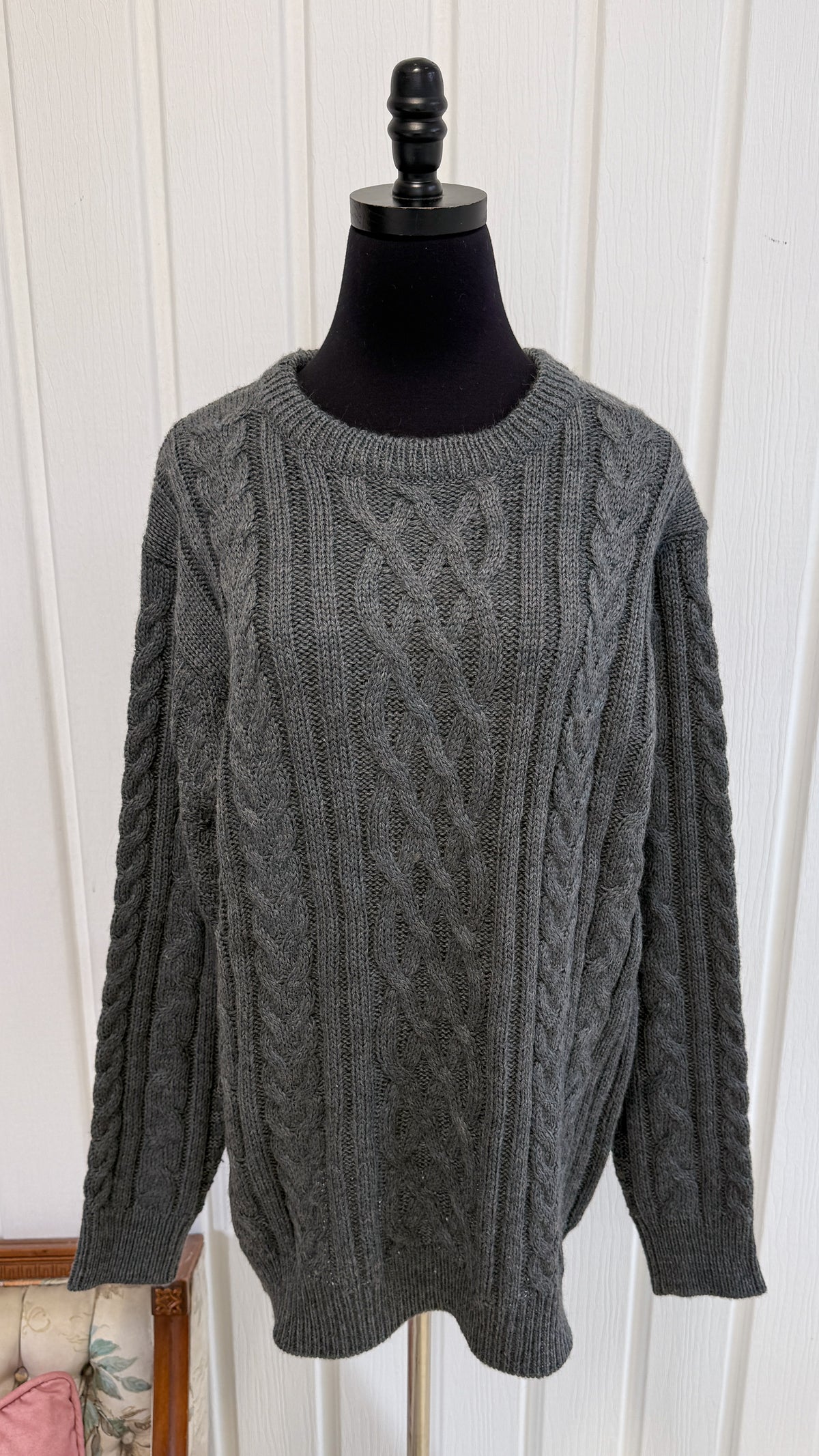 Chandail gris torsadée- large