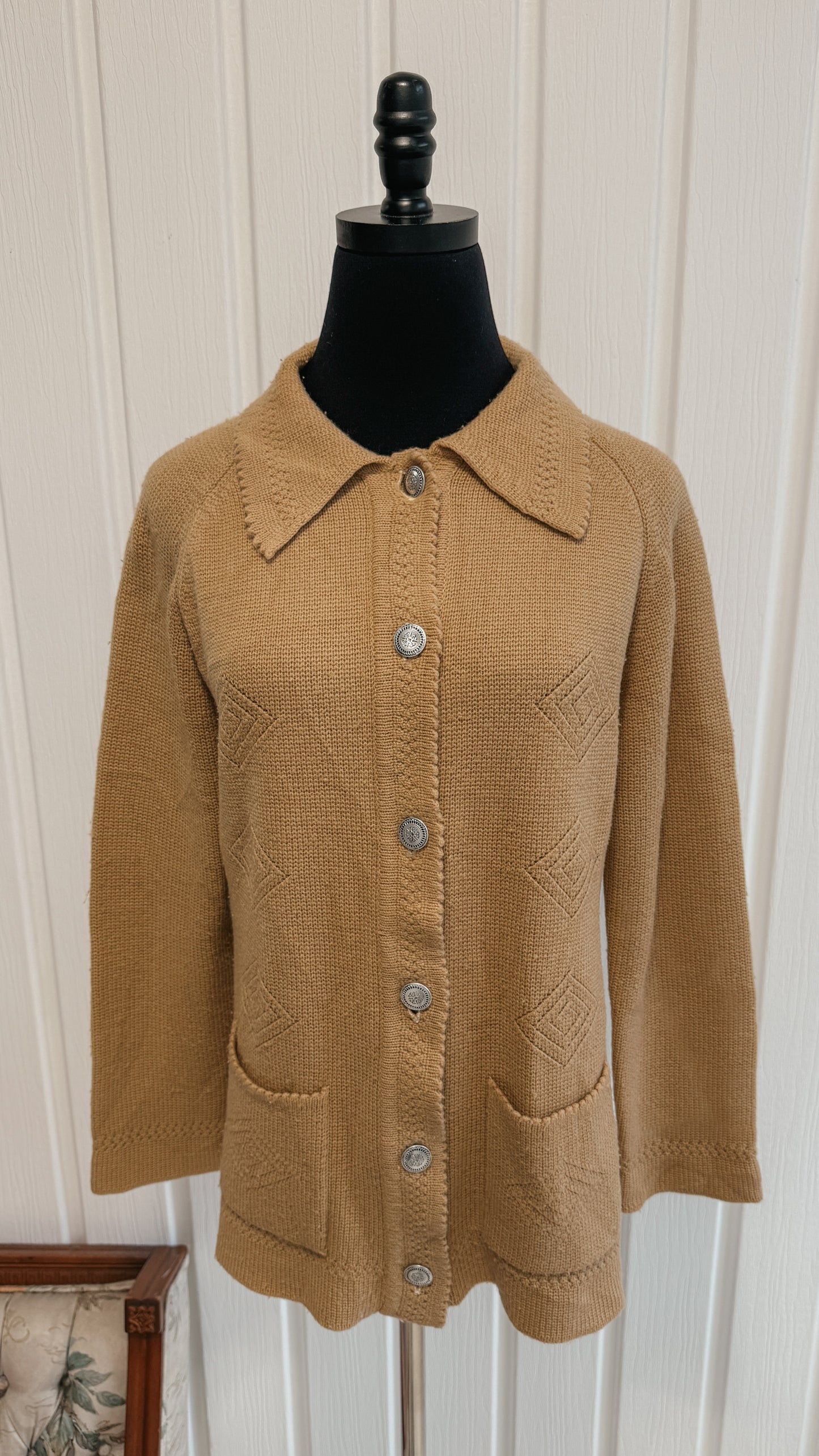 Cardigan tricot beige - small