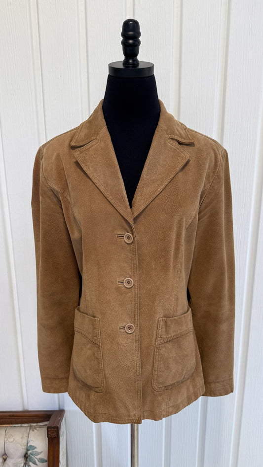 Manteau en suède beige- medium