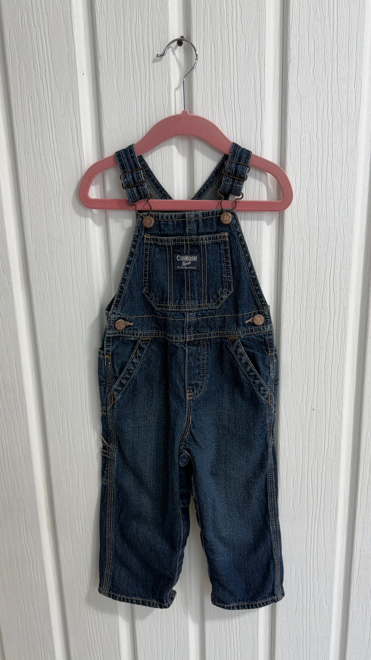 Enfants- salopette en jeans foncé Oshkosh - 24m