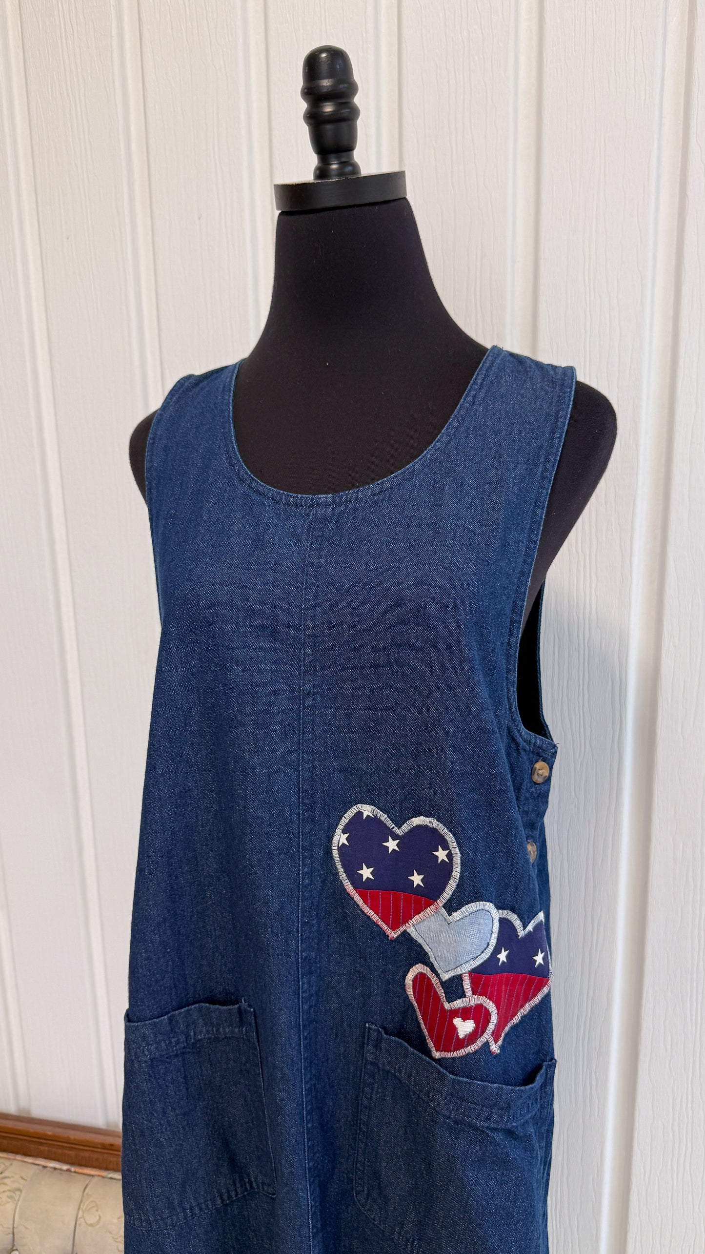 Robe en jeans cœurs- medium