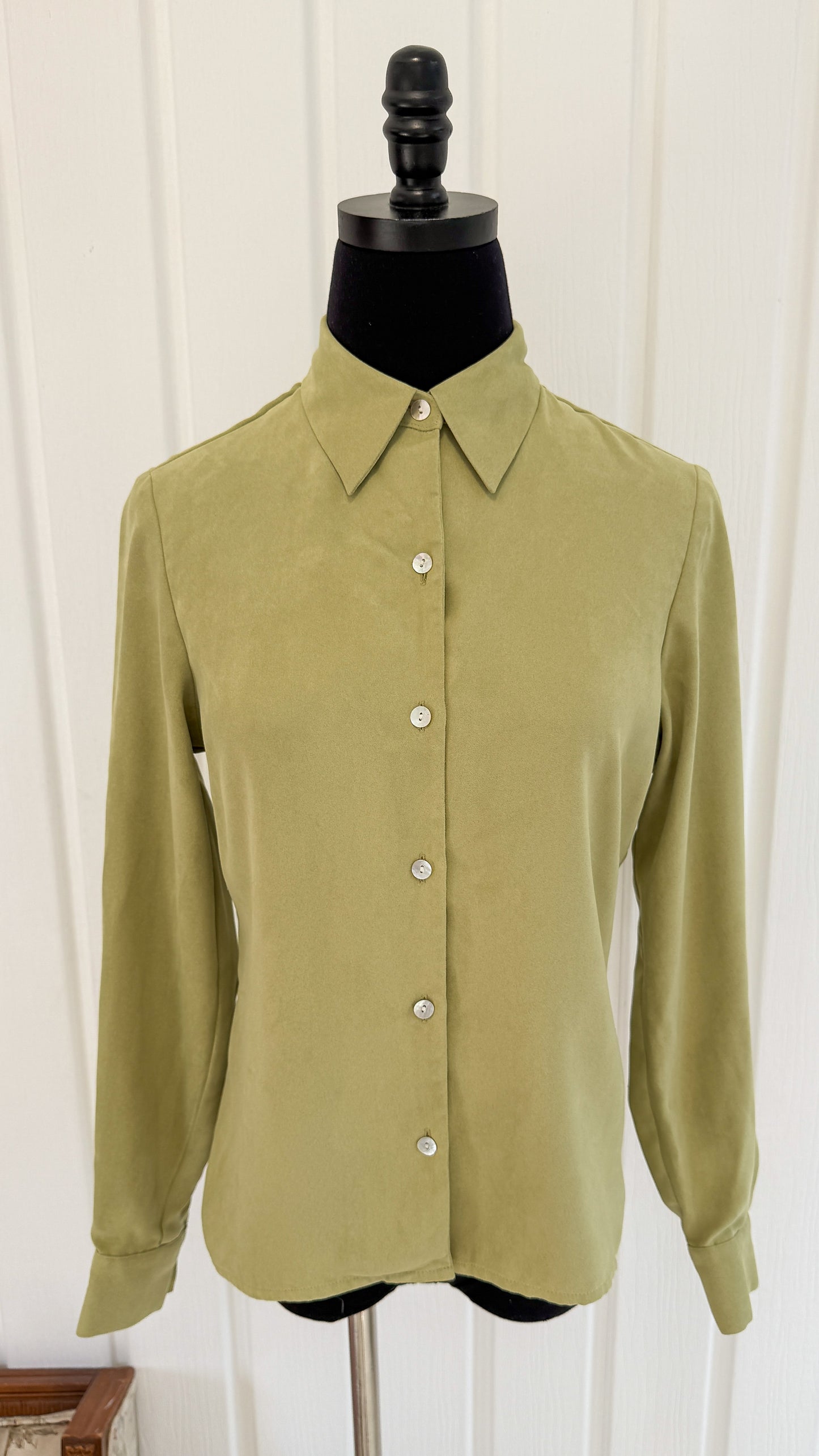 Lime green blouse - small