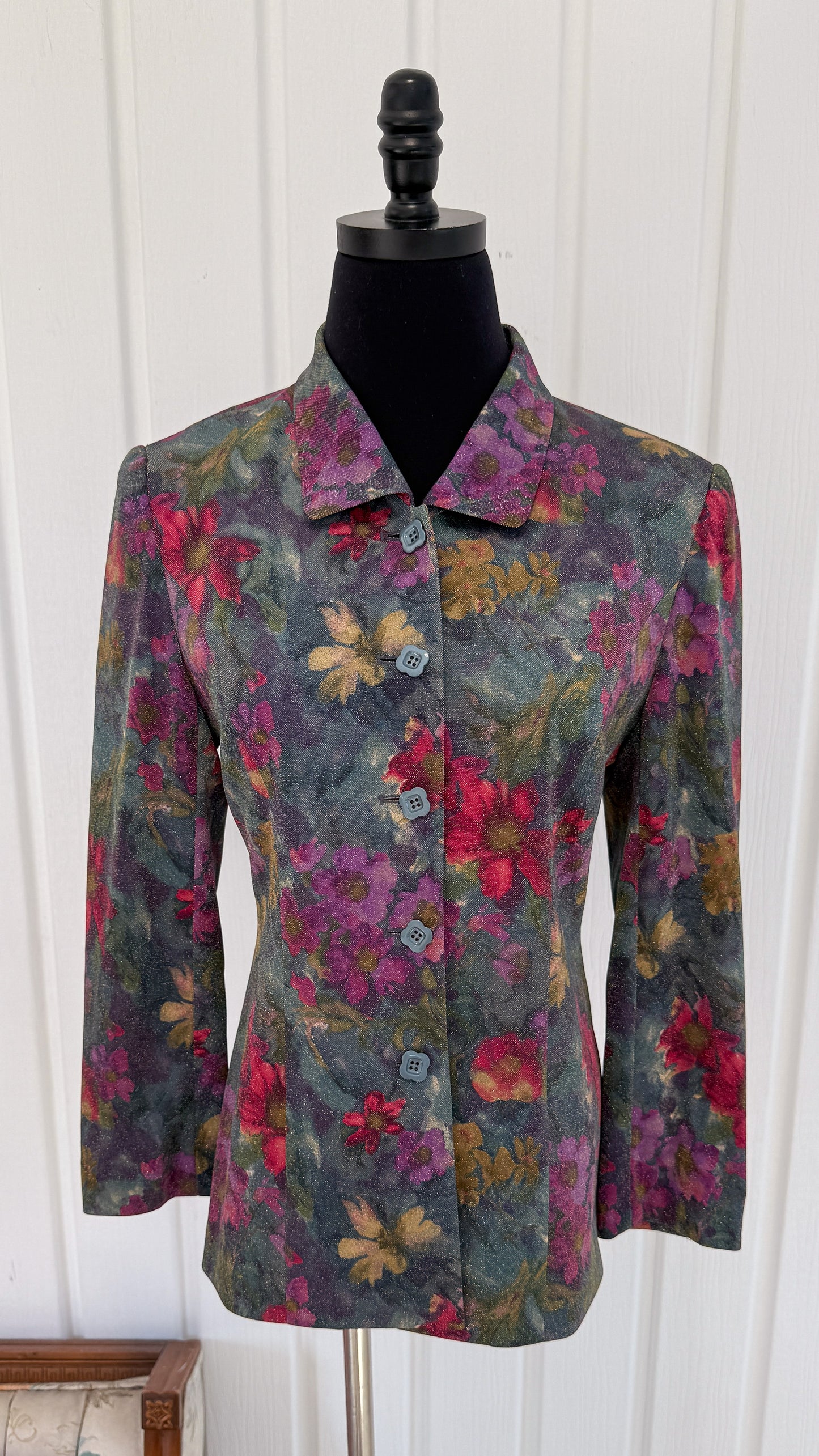 Blazer fleuris scintillant - small
