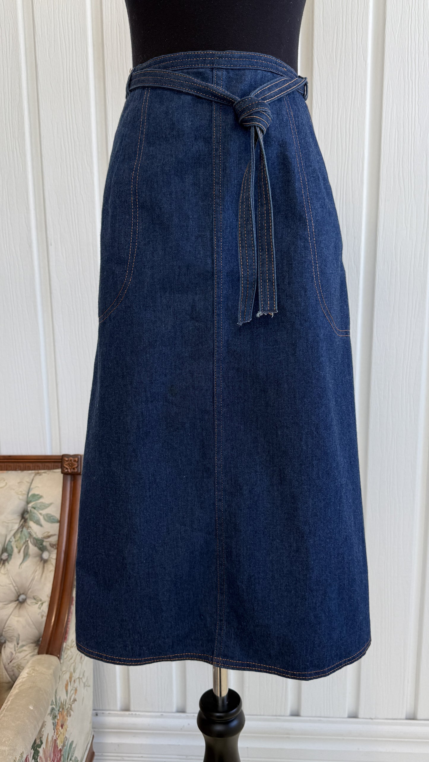 Jupe en jeans porte-feuille- large